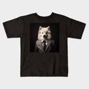 American Eskimo Dog in Suit Kids T-Shirt